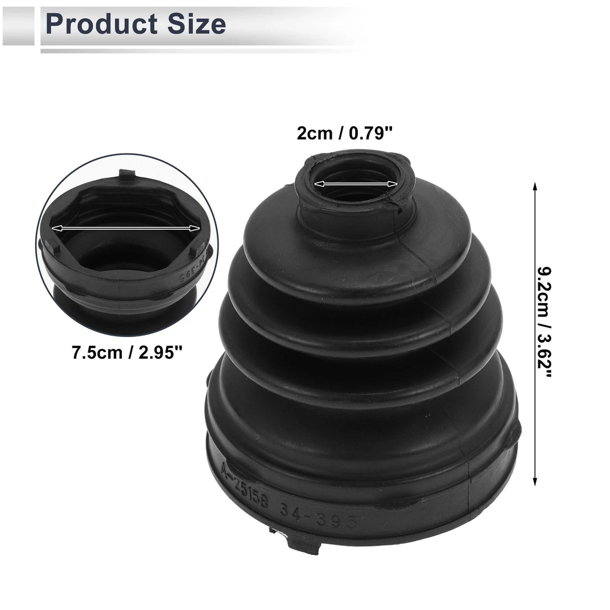 Inner CV Joint Boot Kit with Clamps for Subaru Impreza (2008–2010) No.28323FG020