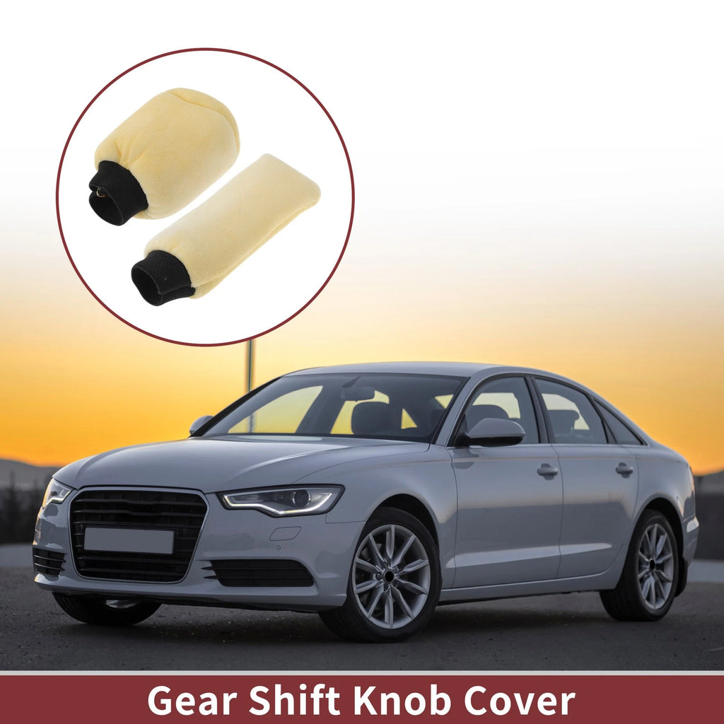 Gear Knob Protector & Handbrake Cover for - Plush Beige