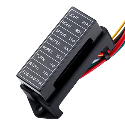 Fuse Box Block Holder 8 Way for Car Boat Blade ATC ATO (Universal)