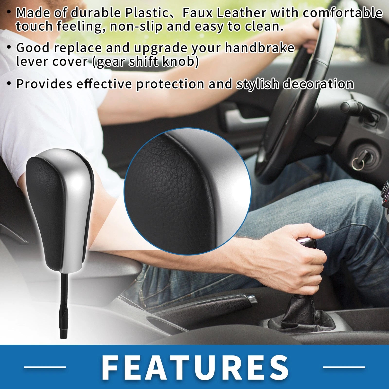 Automatic Gear Shifter Knob Faux Leather for BMW 1 Series E81 (2006–2011)