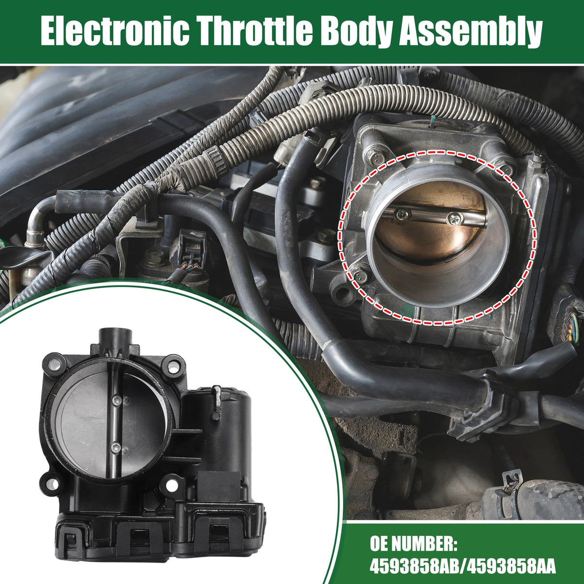 Electronic Throttle Body Assembly for Jeep Wrangler (No. 4593858AB/4593858AA)
