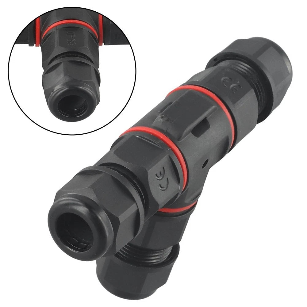 3Pin Waterproof IP68 T-Shape Cable Connector for Outdoor Lighting
