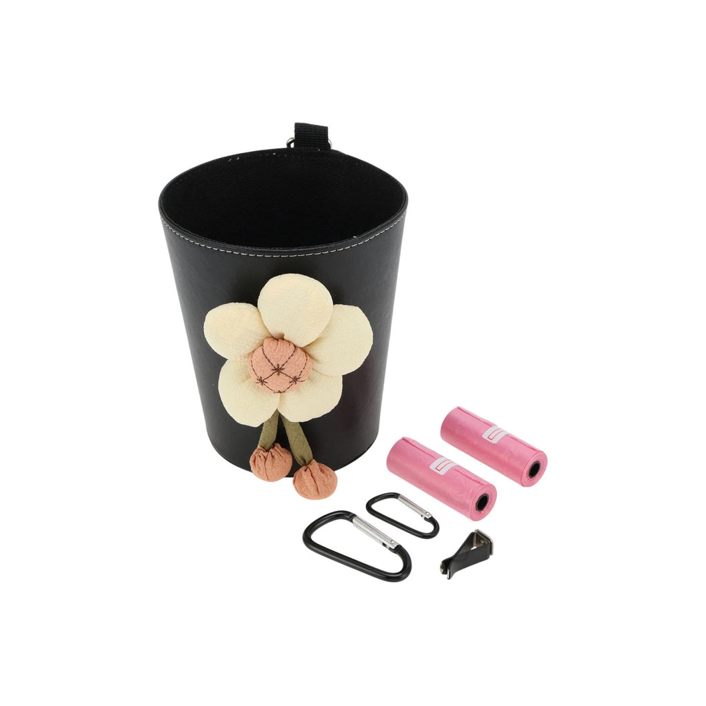 Car Trash Can for Universal Use (1 Pc) - Oval Five-Petal Flower Design