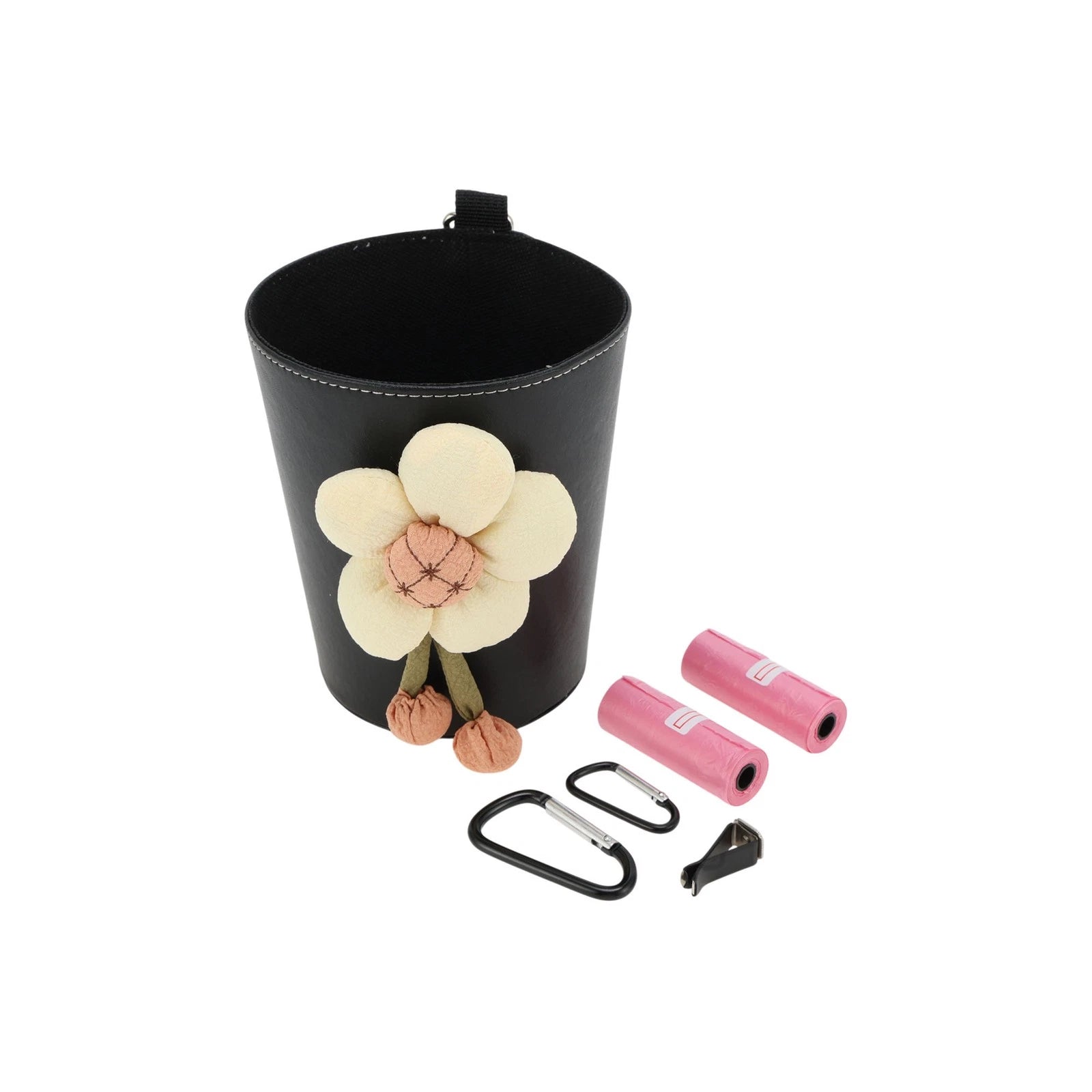 Car Trash Can for Universal Use (1 Pc) - Oval Five-Petal Flower Design