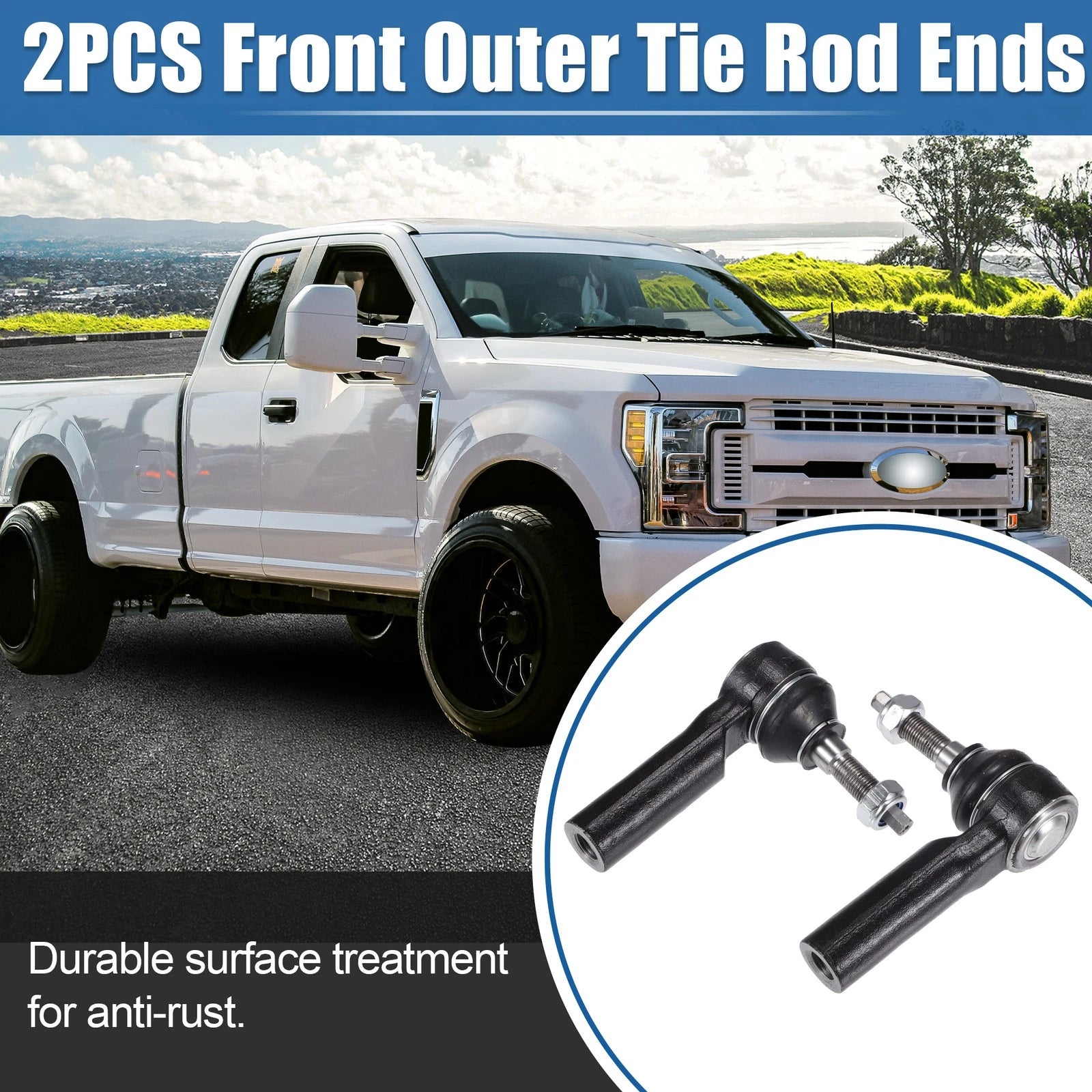 2pcs Front Outer Tie Rod End Links Replacement for Ford Mustang (2005–2014)