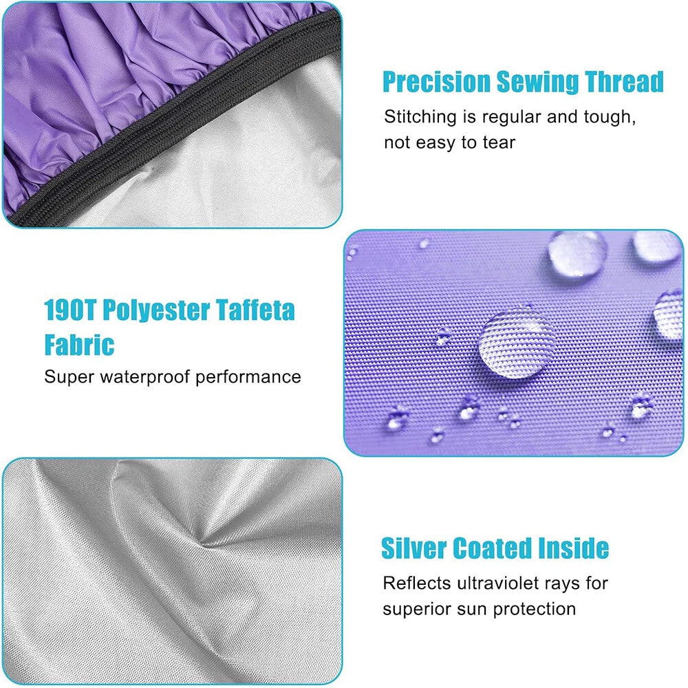 2Pcs Waterproof Backpack Rain Cover with Storage Bags for Hiking Camping