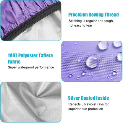 2Pcs Waterproof Backpack Rain Cover with Storage Bags for Hiking Camping