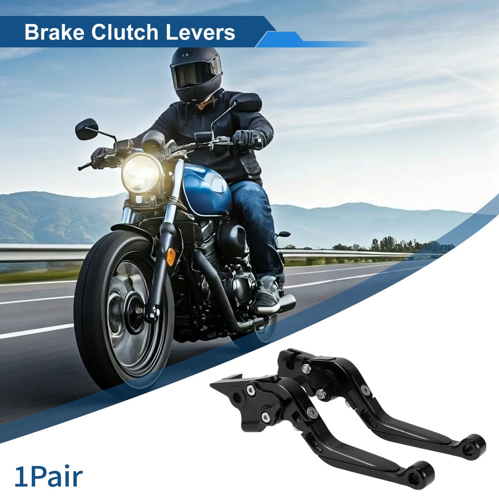 Adjustable Brake Clutch Levers for Yamaha MT-07 (2014–2022) - Solid Black, 1 Pair