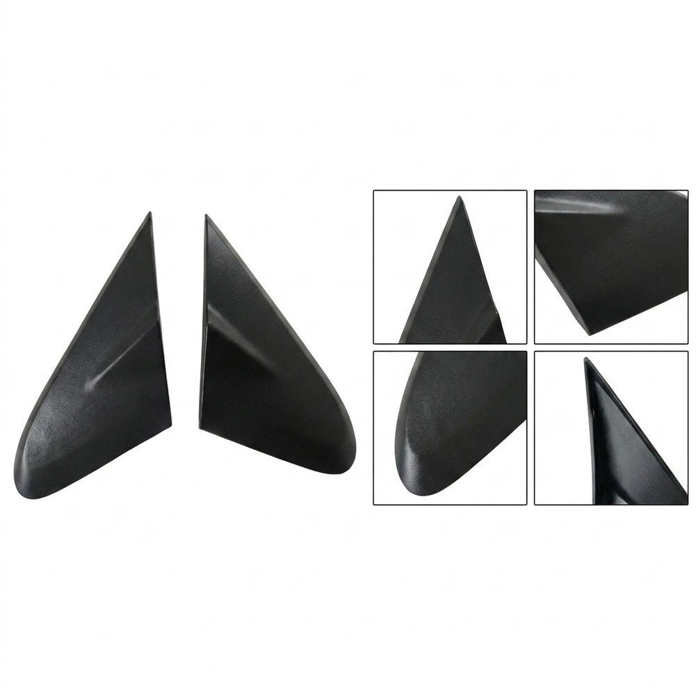 Black Rubber Front Mirror Corner Triangle Cover for Chevrolet Sonic (2012–2020)