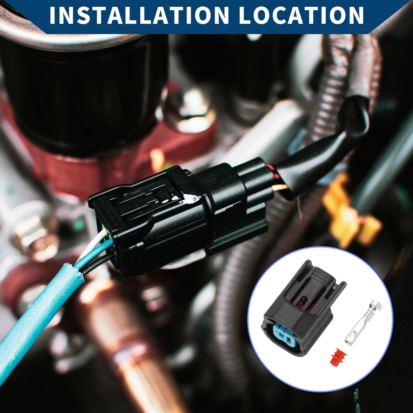 1 Pin Horn Detonation Sensor Connector Plug Replacement for Honda Fit Civic (2000–2020)