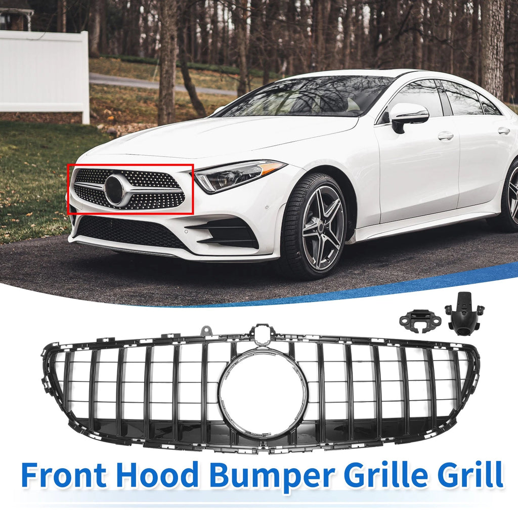 Front Upper Bumper Grille Grill Replacement for Mercedes-Benz CLS400 (2015–2018)