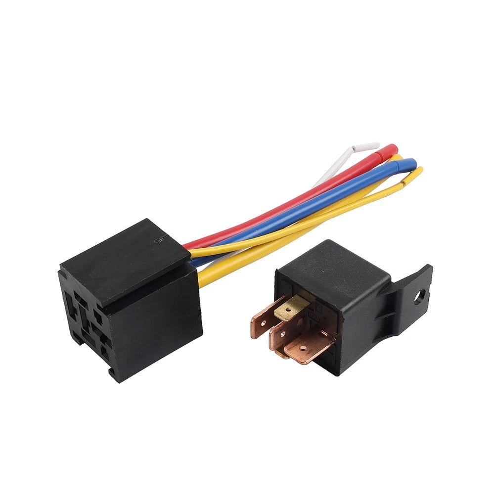 5-Pin Relay Harness 80A 12V JD2912-1Z-12VDC Socket Plug
