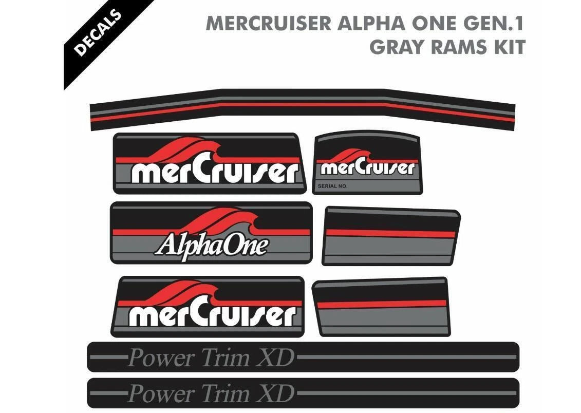 Sticker Set for Mercruiser Alpha One Gen One