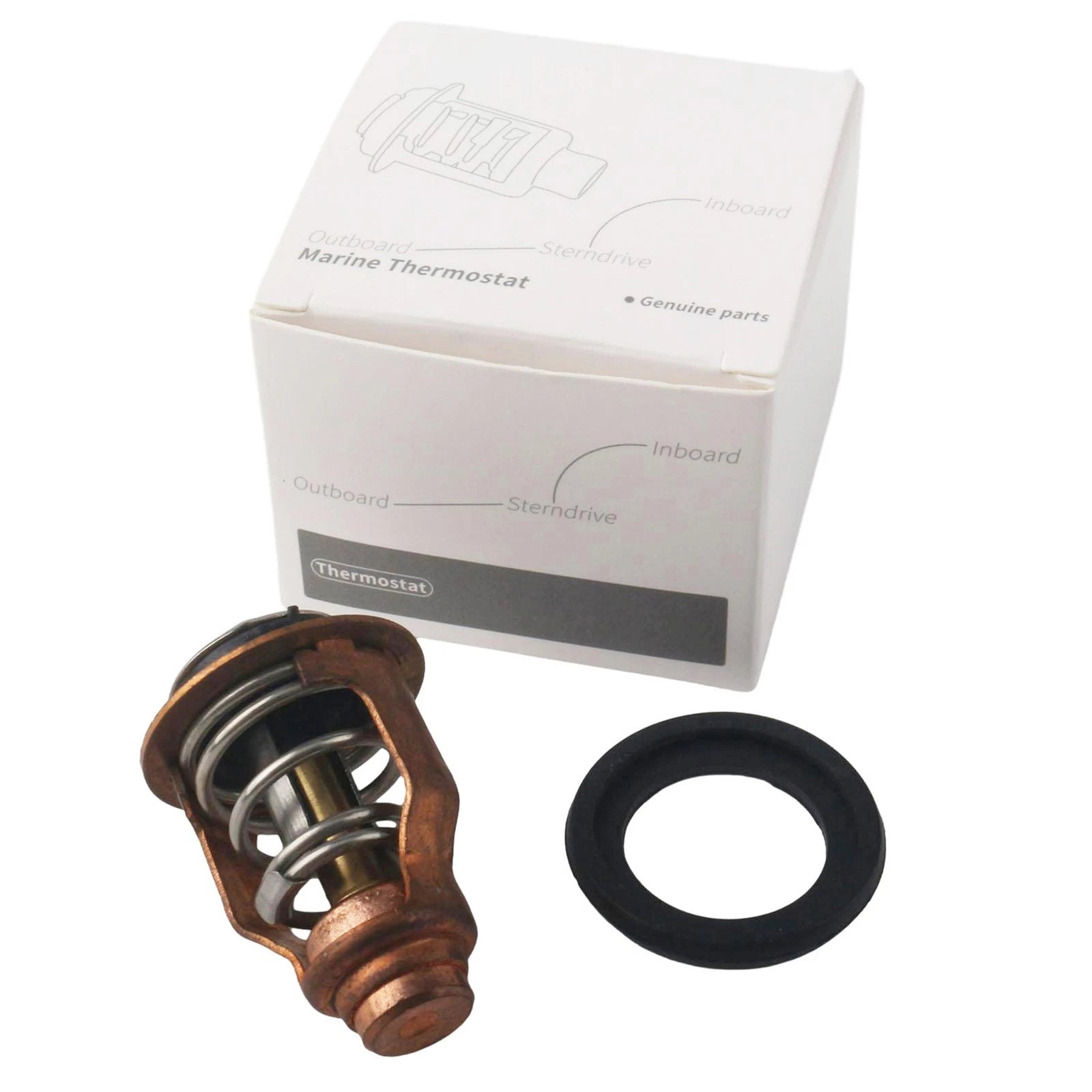Thermostat with Seal for Yamaha 4 Stroke 100 HP F100D F100L F100X (2000–2023) 6D9-12411-00