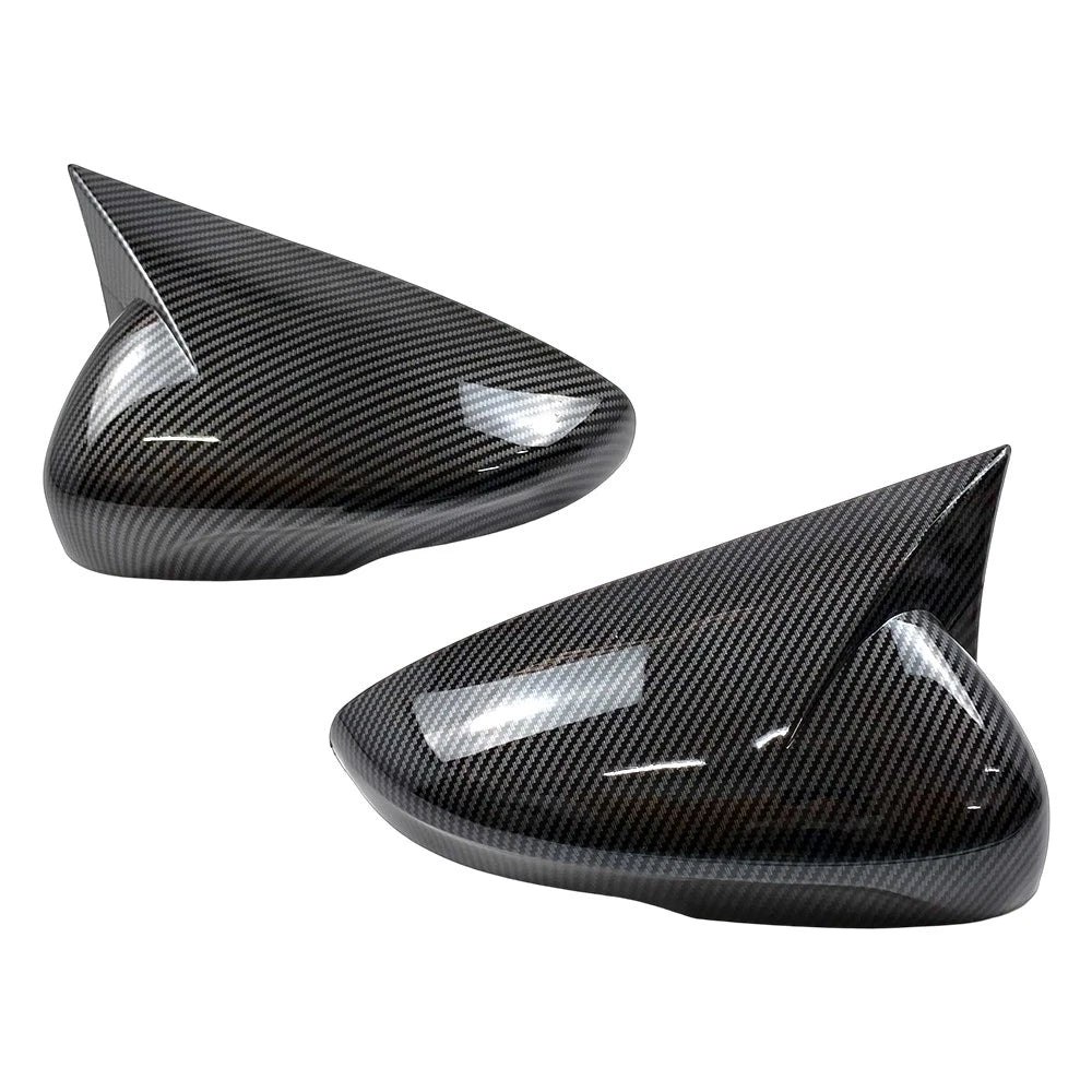 Set of 2 Carbon Look Side Mirror Cover Caps for Ford Focus MK4 (2019–2024)