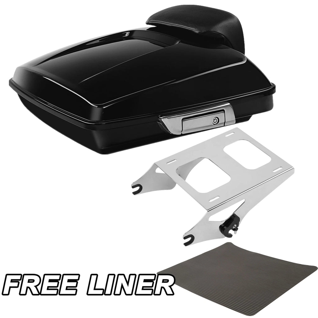 5.5" Trunk Backrest Pad Mount Rack for Harley Davidson Touring (2014–2026)