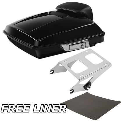 5.5" Trunk Backrest Pad Mount Rack for Harley Davidson Touring (2014–2026)