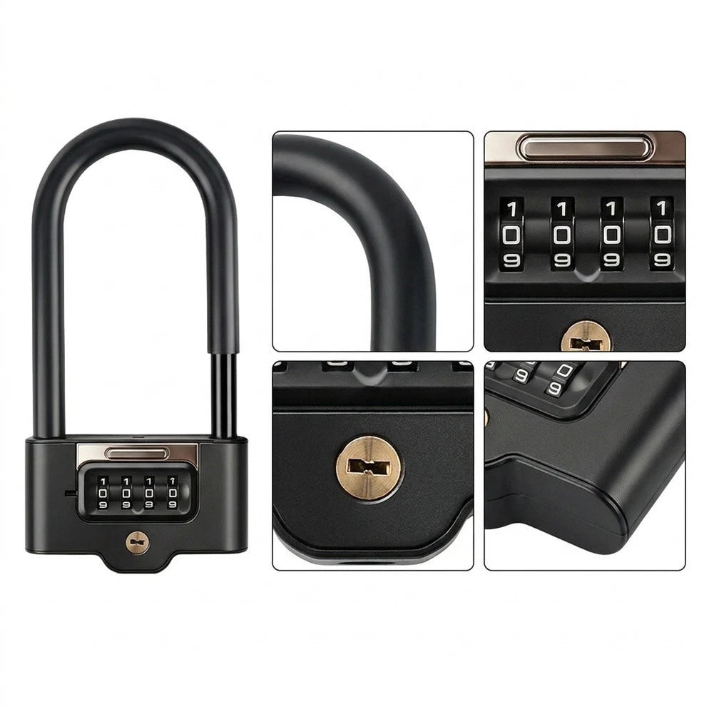 Thickened Alloy Steel U-Lock for Bicycle E-For Bike Motorcycle
