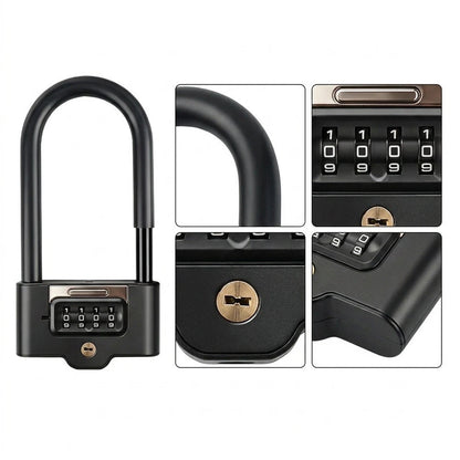 Thickened Alloy Steel U-Lock for Bicycle E-For Bike Motorcycle