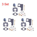 Set of 3 Carburetor Repair Kits for Briggs & Stratton (394989, 243431, 243432, 243436)