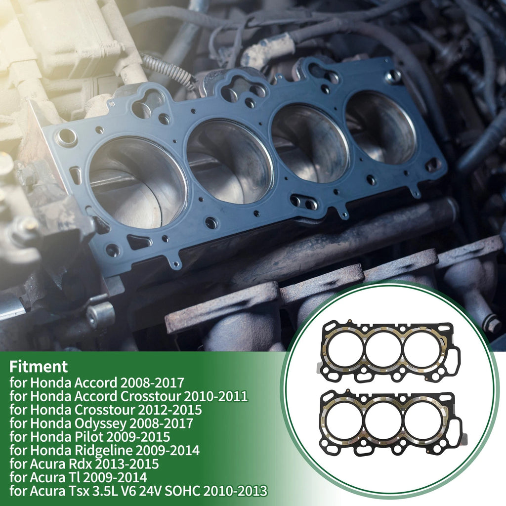 Cylinder Head Gasket Left Right 2 Pack Replacement for Honda Accord (2008–2017)