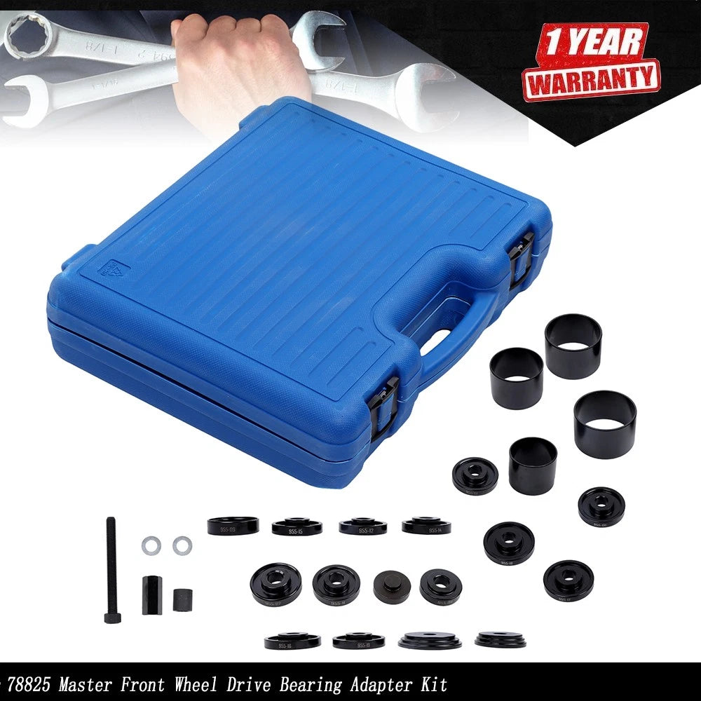 25-Piece Pneumatic Master Front Wheel Drive Bearing Adapter Tools Kit