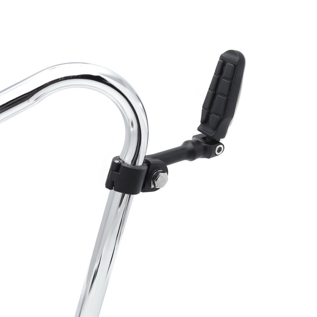 Saddle FootPeg 4.5" Footrest for Harley (1.25" Engine Guard, Black)
