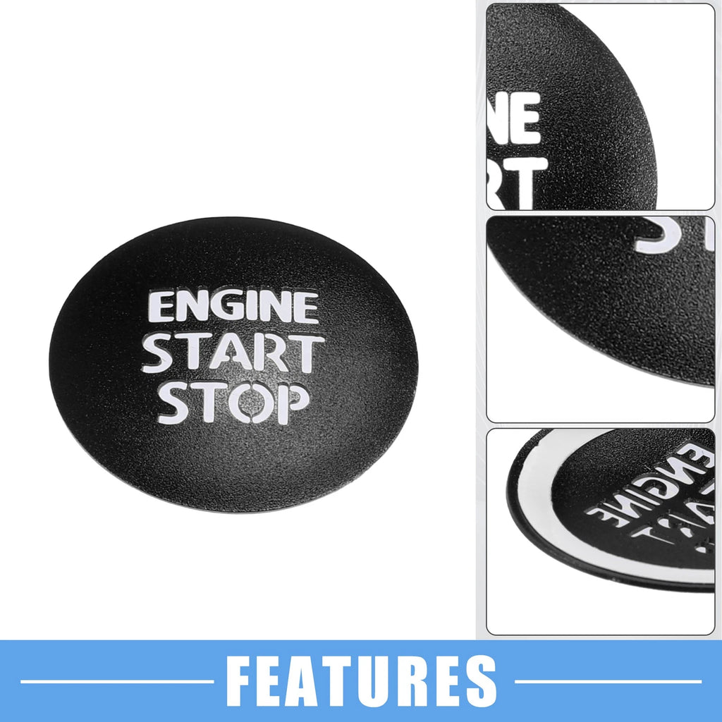 Engine Start Stop Ignition Button Cover Decal for Toyota Tacoma (2016–2021) Black