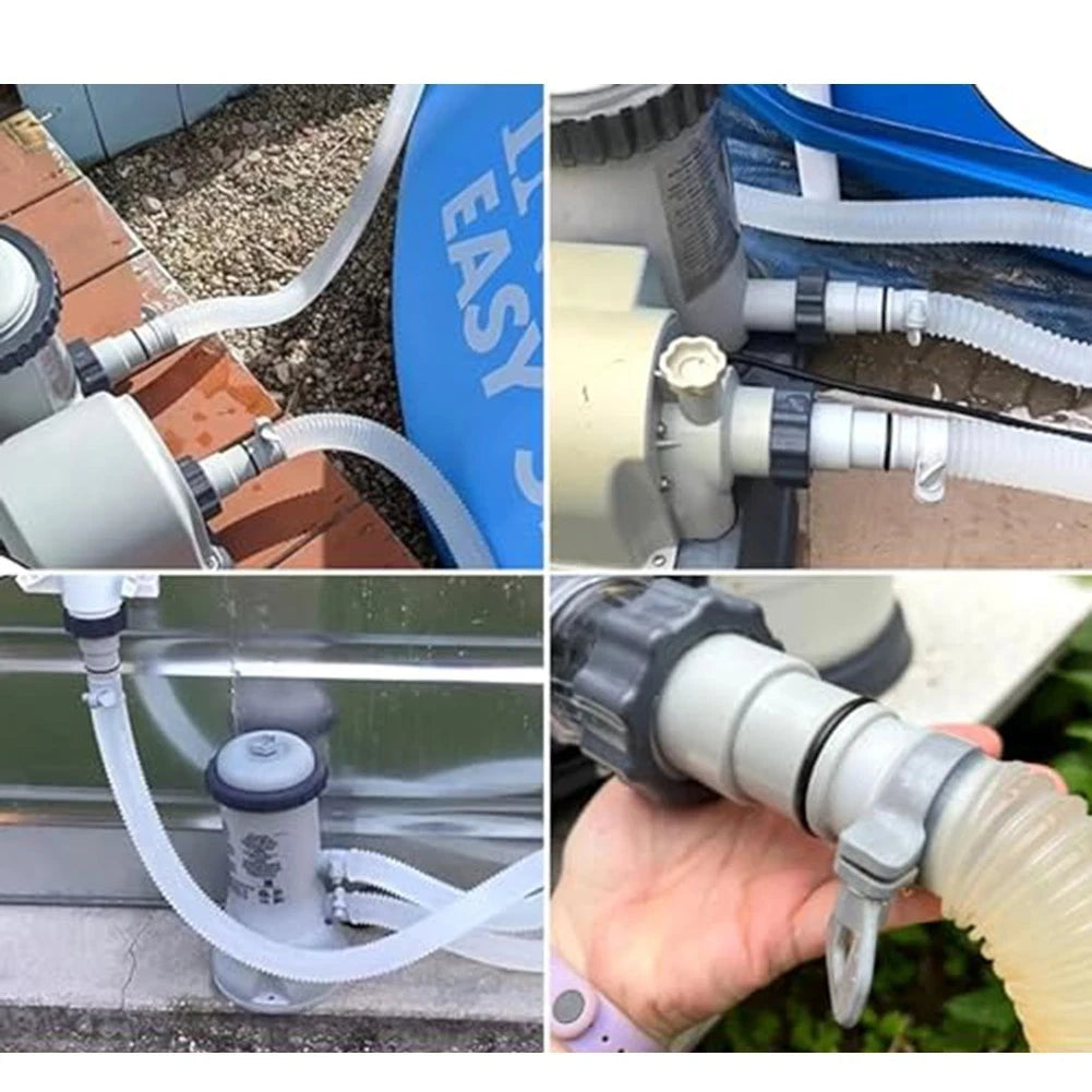 Pool Hose Adapter Set for Intex Pools (1.25" to 1.5" Connections)