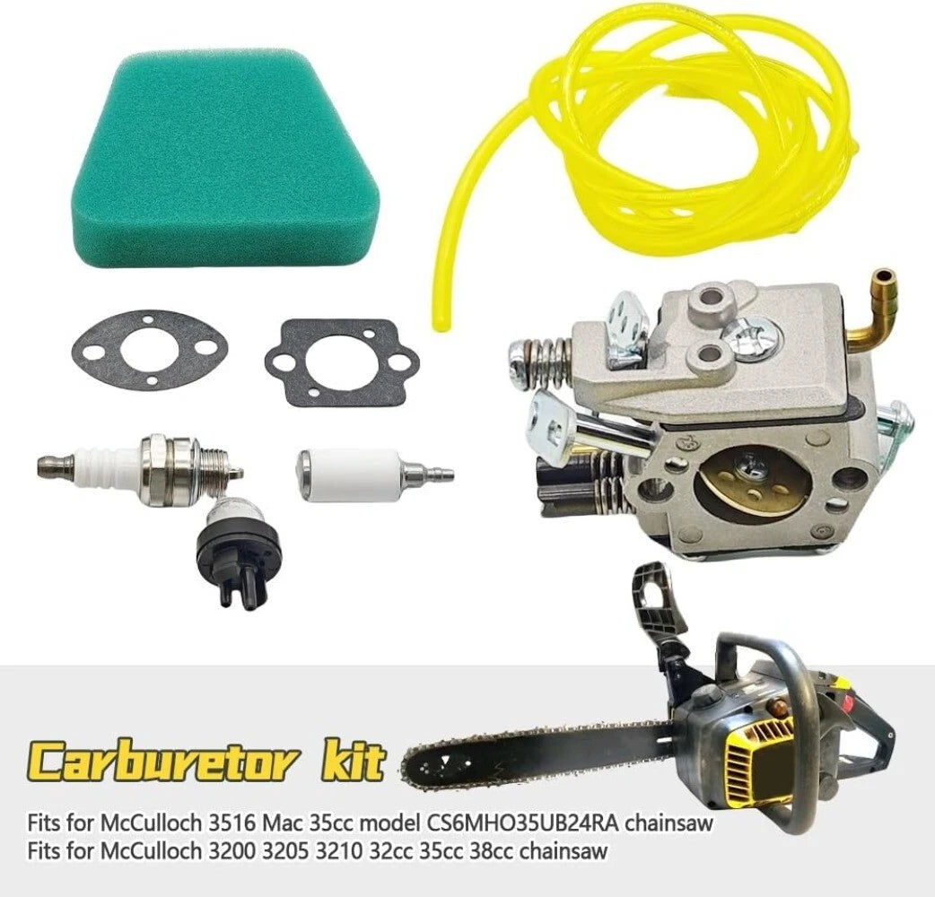Carburettor Kit for McCulloch 3200 3205 3210 3516 32cc 35cc 38cc