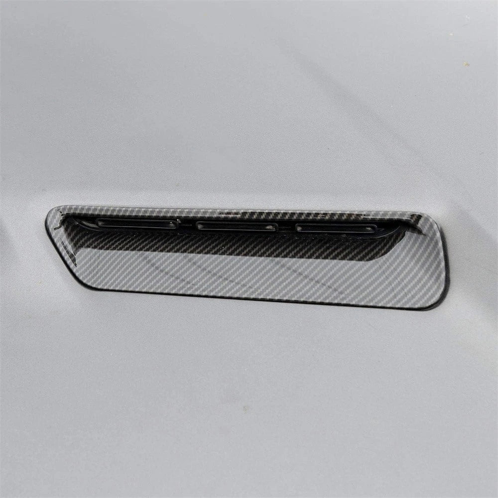 Carbon Fiber Look Engine Hood Air Vent Intlet Cover For Dodge Challenger 2015-22