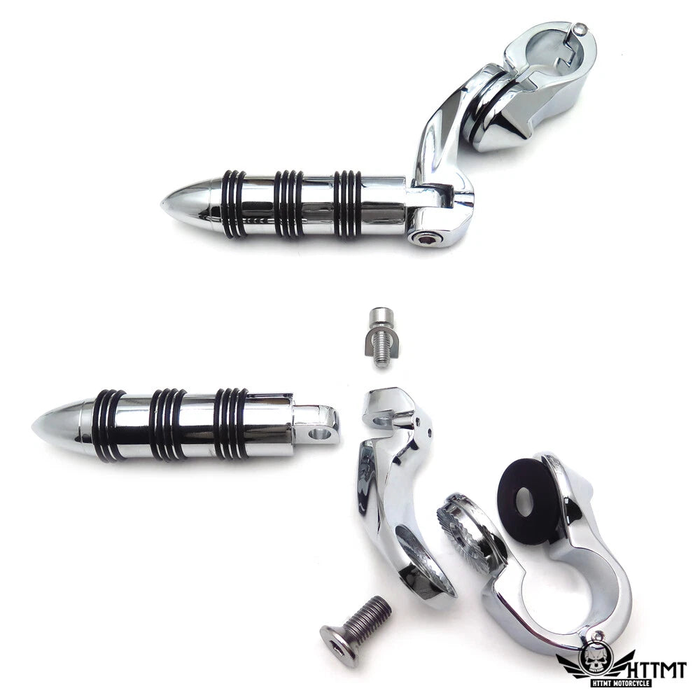 Chrome O-Ring Foot Peg Kit 1.25" for Honda Magna VF750 VF1100 (1982–1996)
