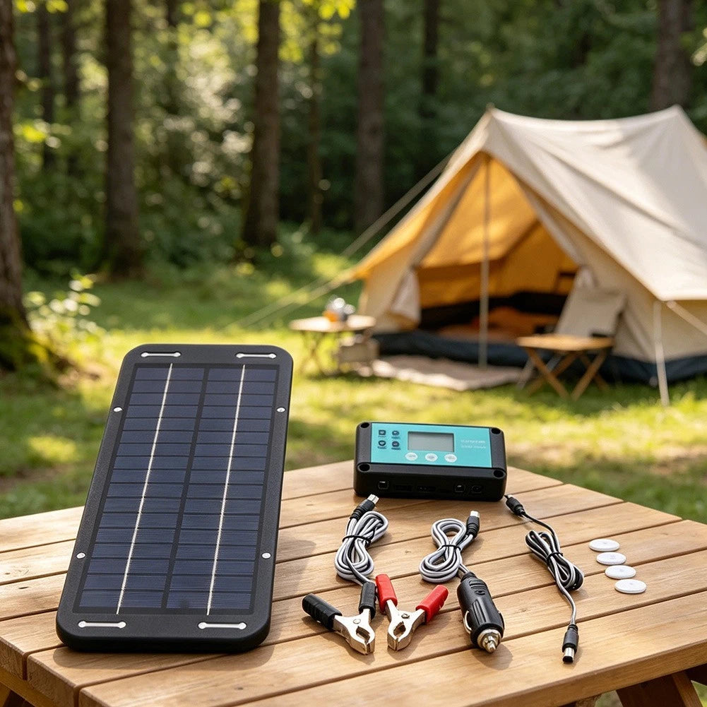 30W 12V Solar Panel Kit with Display and 10A Charging Capacity for Automotive