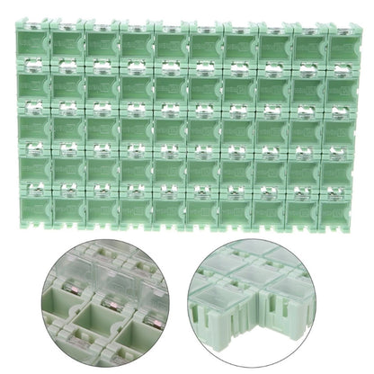 5Pcs Electronic Component Container Case for Auto Lock Mini Storage Boxes