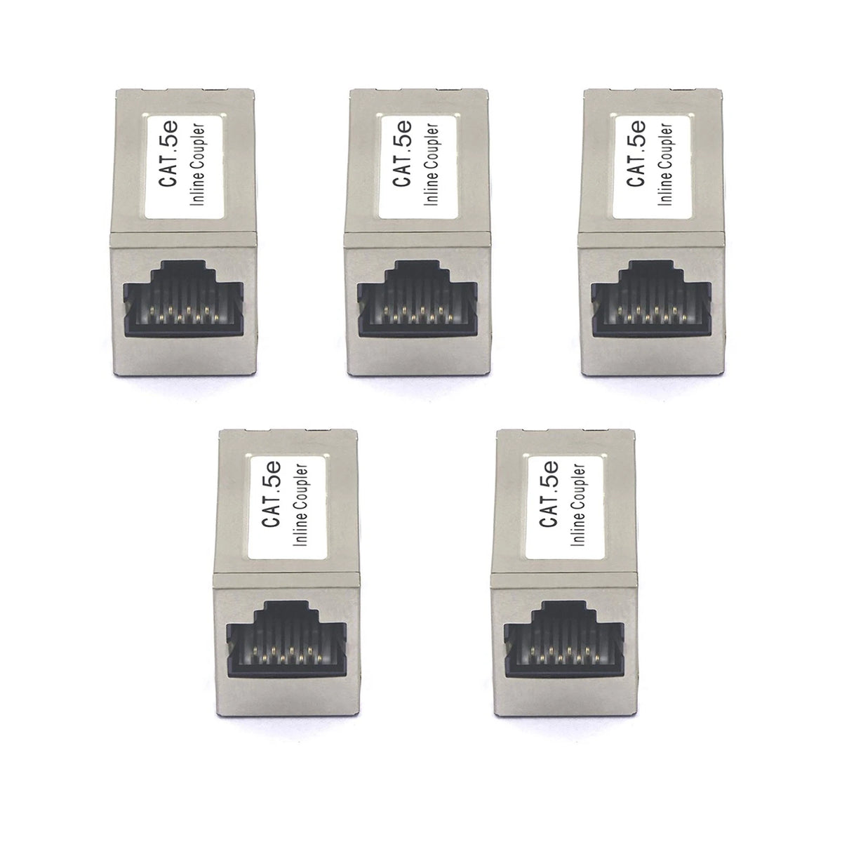 5Pcs Cat5e Inline Coupler RJ45 Female to Female Cable Extender Module