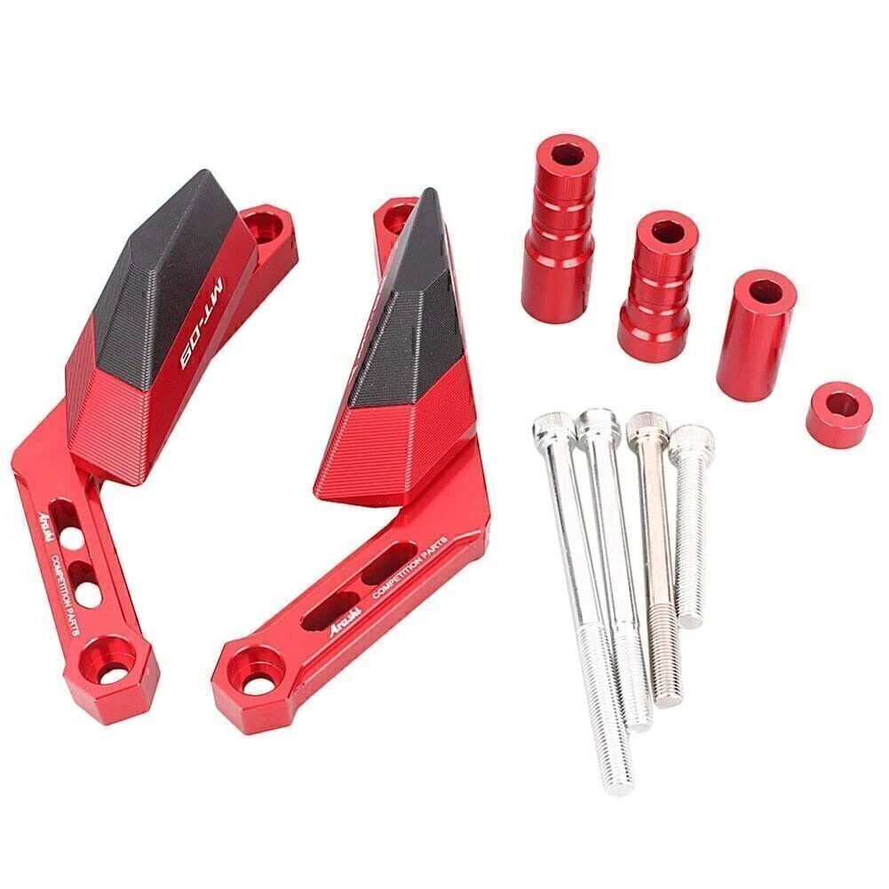 1 Pair Frame Slider Pads Crash Protector for Yamaha MT-09 (2014–2016) Red