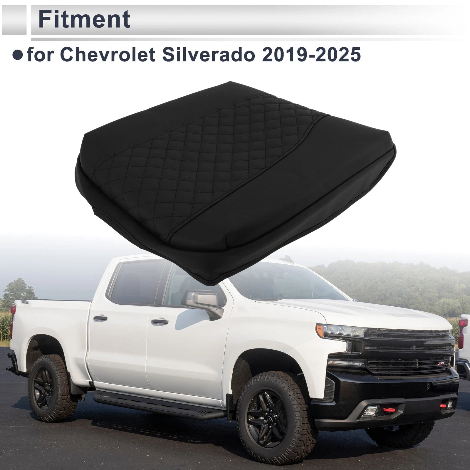 Car Center Console Cover Replacement for Chevrolet Silverado (2019–2025)