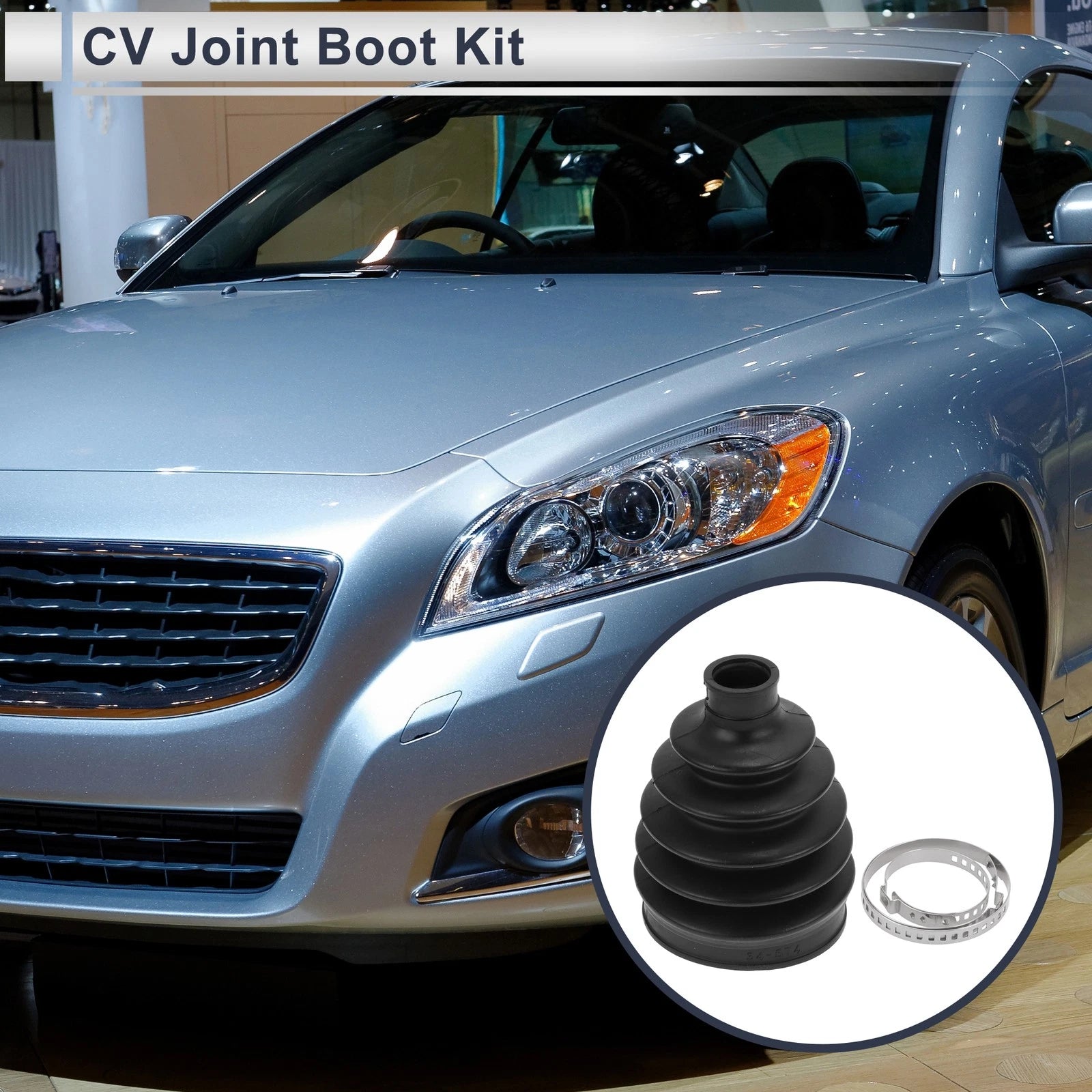 Inner Outer CV Joint Boot Kit with Clamps for Volvo C30 (2007–2013)