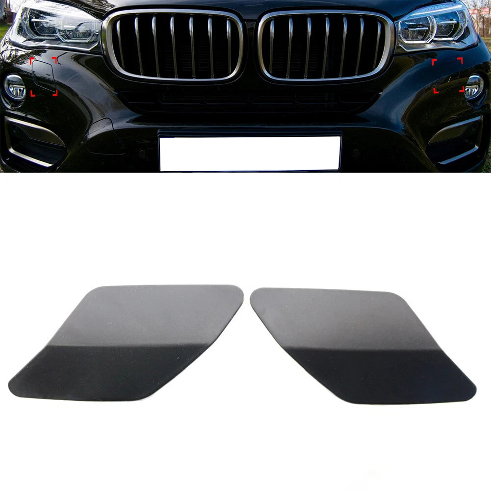 2X Front Bumper Headlight Washer Cap Cover for BMW F16 X6 (2015–2019)