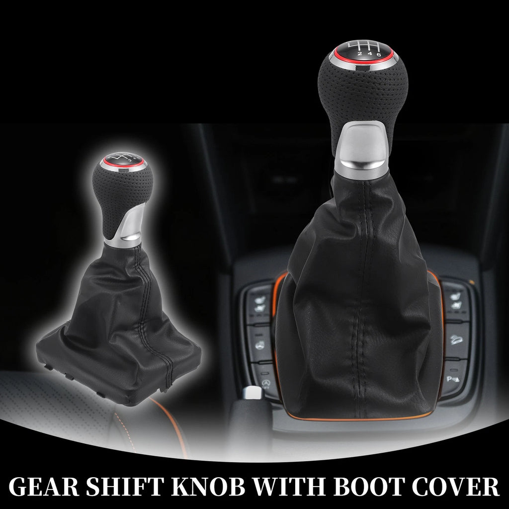 6 Speed Manual Shift Knob with Dust Cover for Audi A6 (2004–2008)