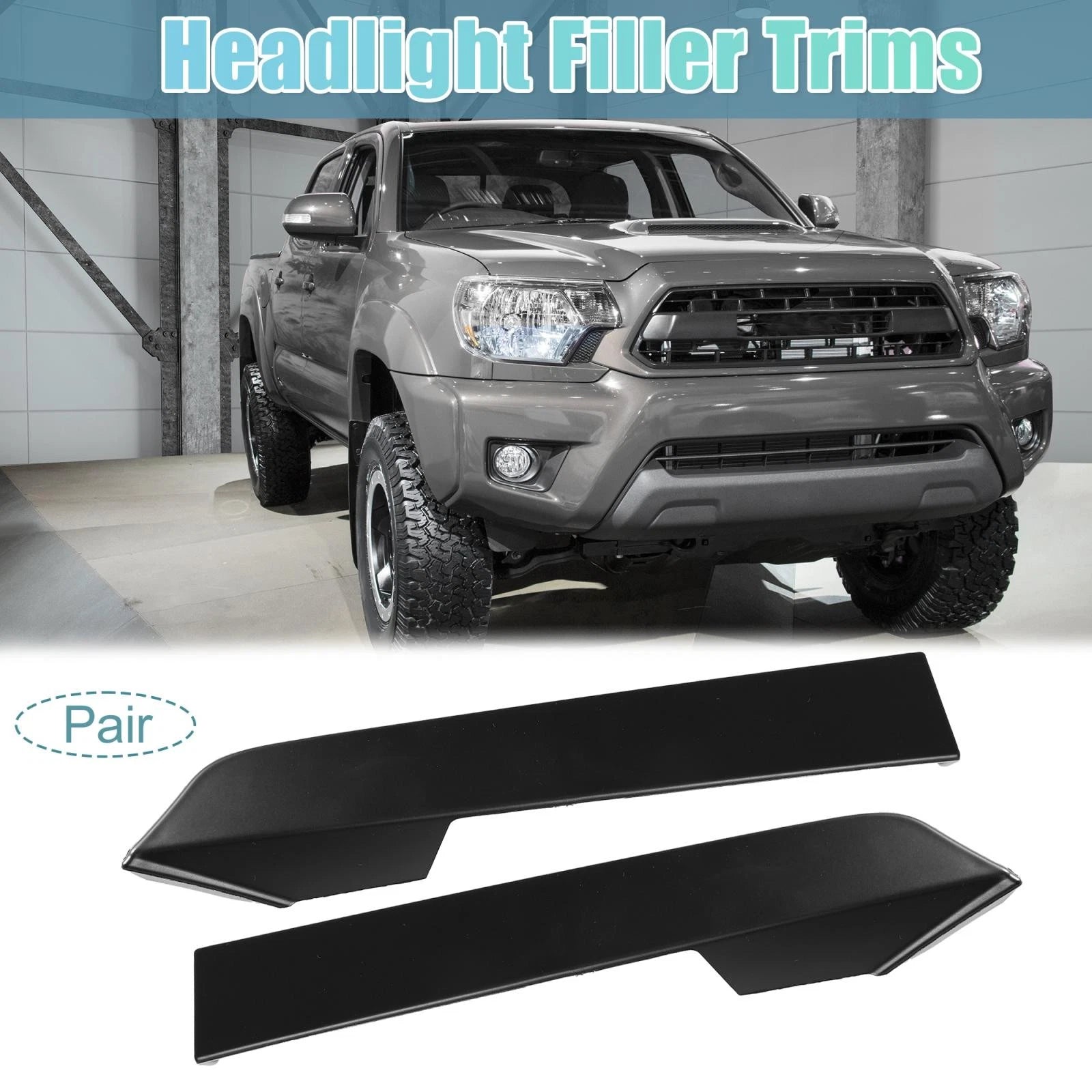 Front Left Headlight Bumper Grille Filler Trim Panel for Toyota Tacoma (2012–2015)