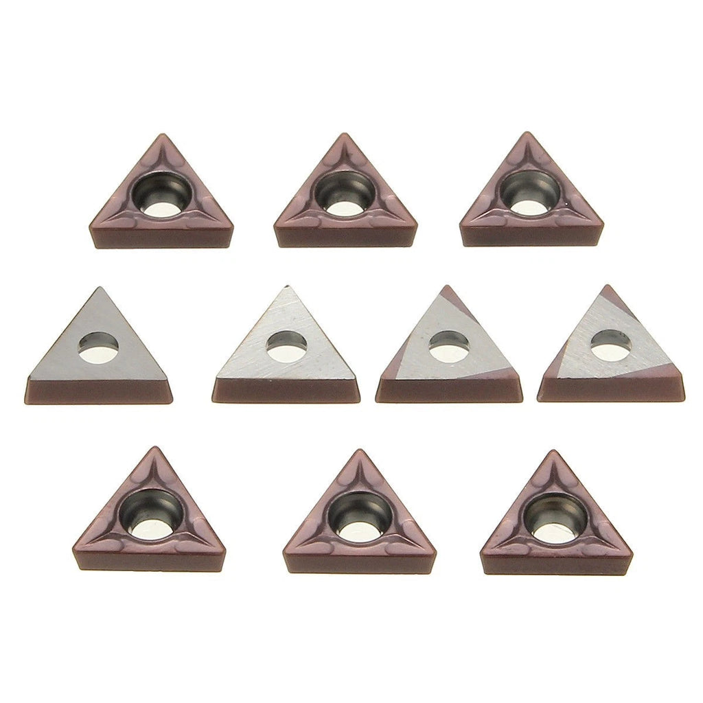 10Pcs TCMT 731 Carbide Inserts for Lathe Turning Tools (C6 Grade)