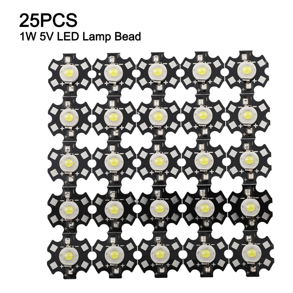 25pcs 1W 5V LED Lamp Beads for Floodlight Performance