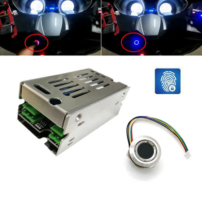 12V LED Fingerprint Motorcycle Lock Start Switch Control Module for Motorcycles