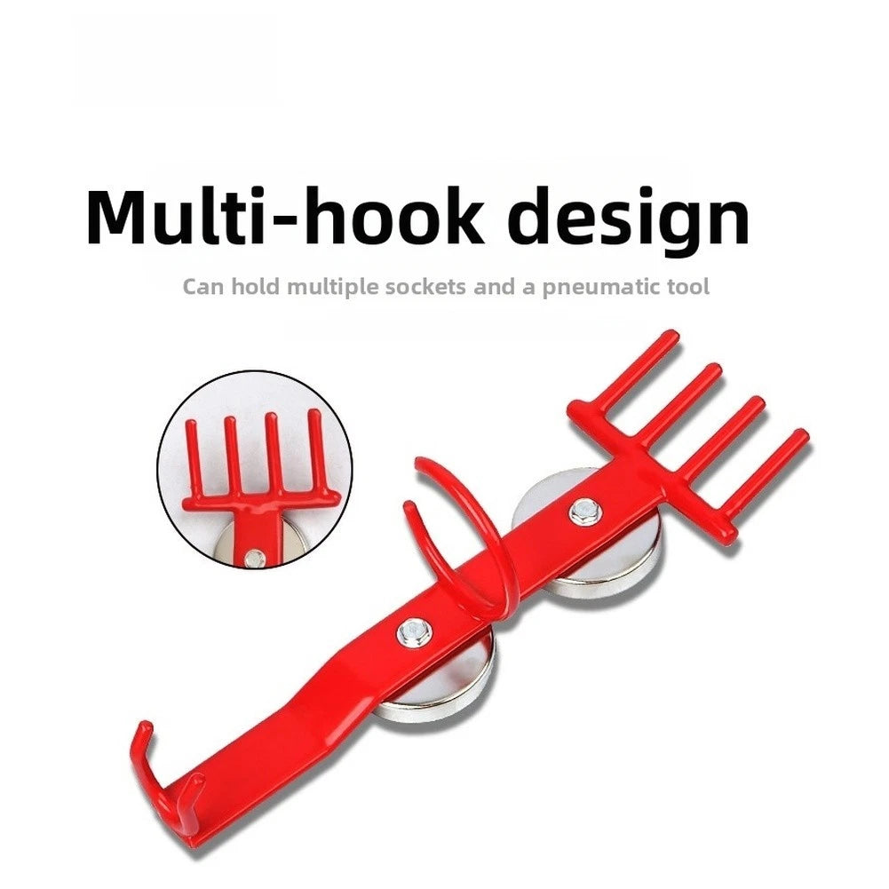 Magnetic Hanger Rack for Air Impact Wrench Tool Storage with Hooks