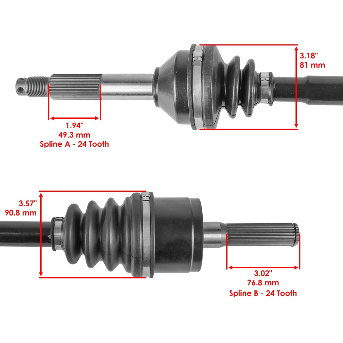 Rear Left Complete CV Joint Axle for Kawasaki 59266-0018 (2002–2005)