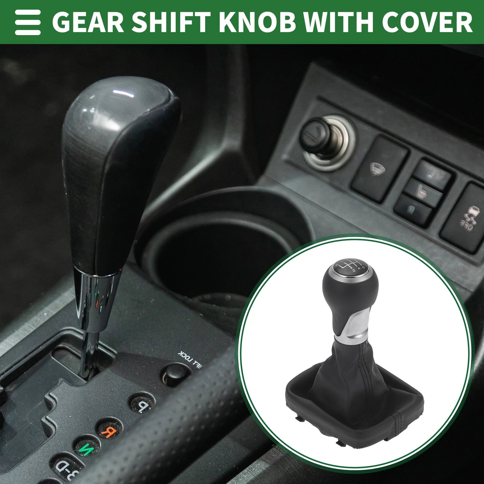 6 Speed Gear Shift Knob with Cover for Audi A3 8P (2003–2013) Matte Black