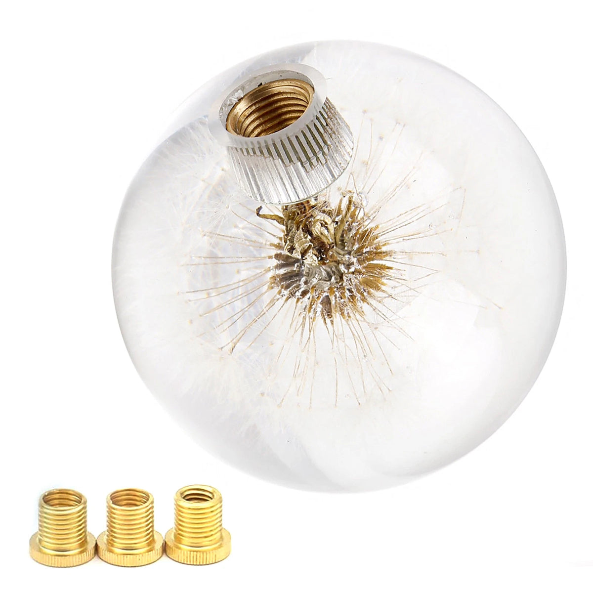 Universal Manual Gear Shift Knob Round Ball Crystal Flower Replacement