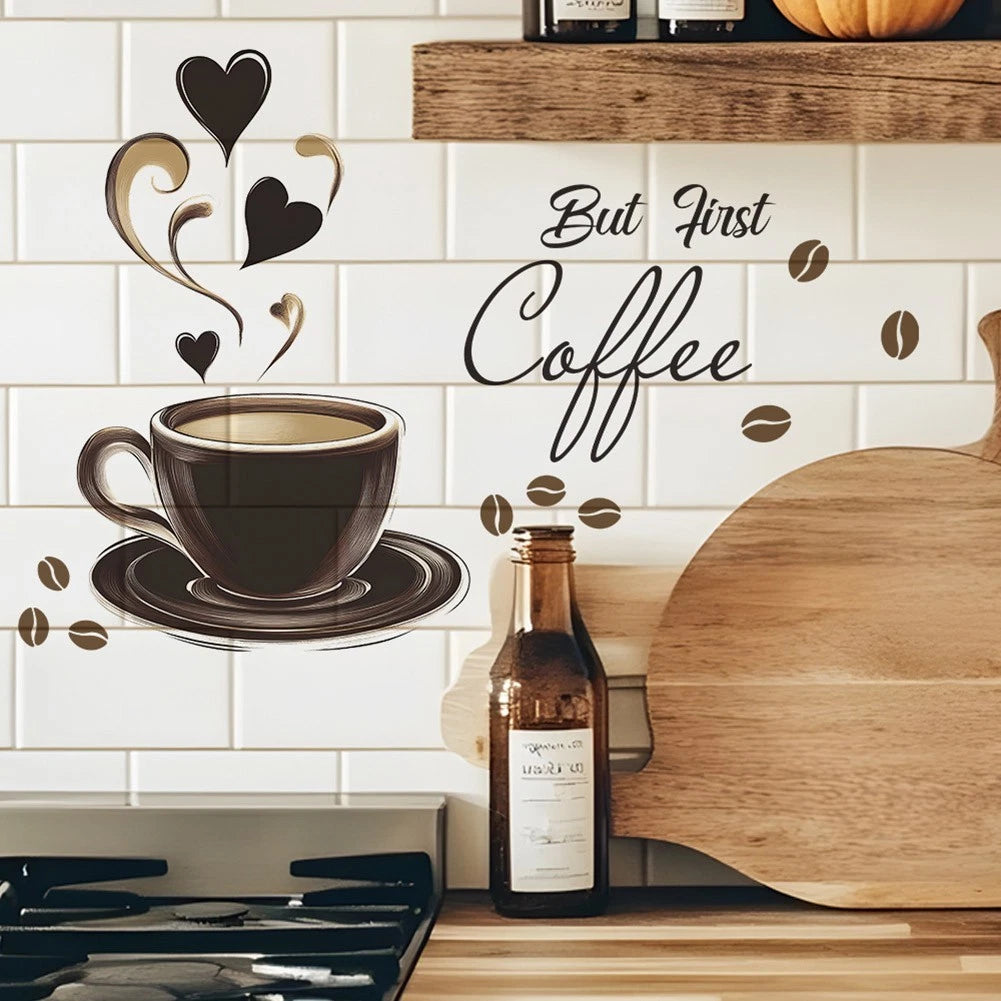 Decorative Coffee Cup Wall Sticker for Home and Office