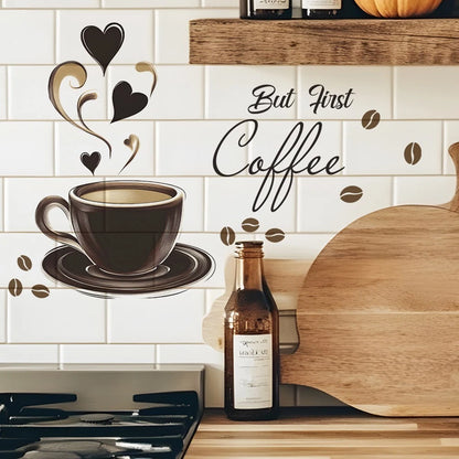 Decorative Coffee Cup Wall Sticker for Home and Office